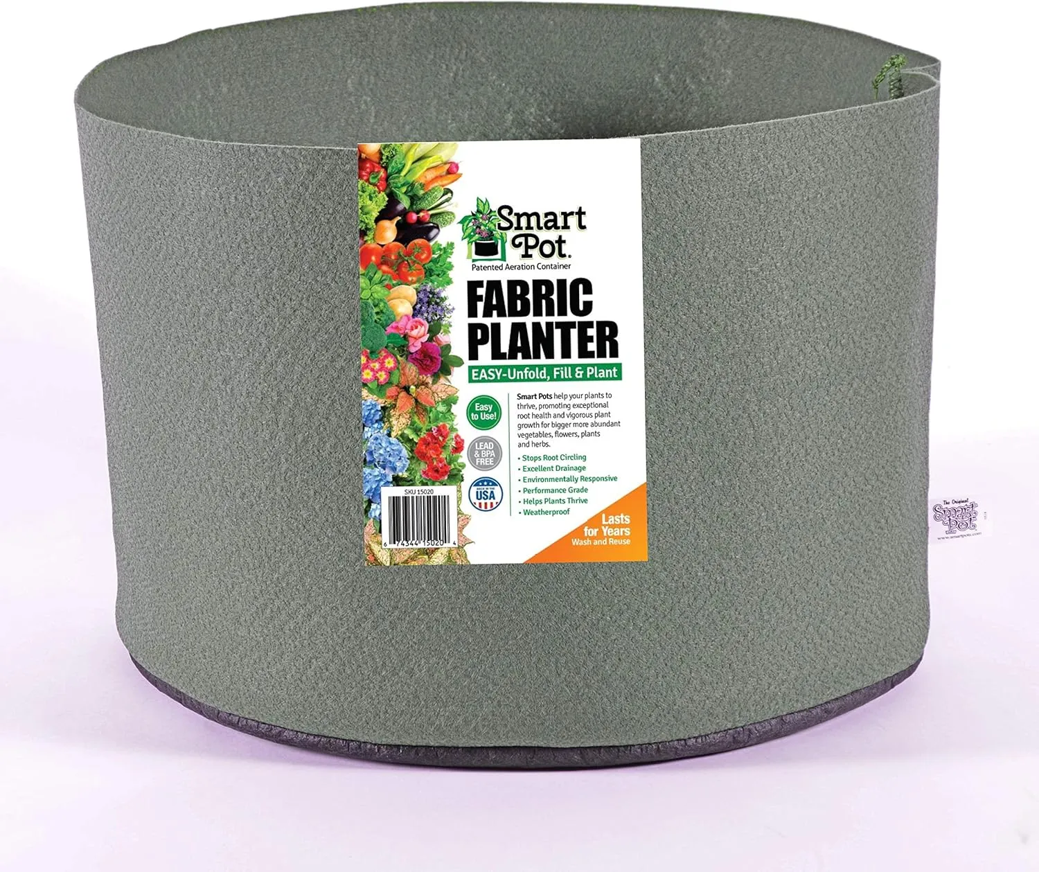 SMART POT 10 Gallon Soft-Sided Container, Forest Green