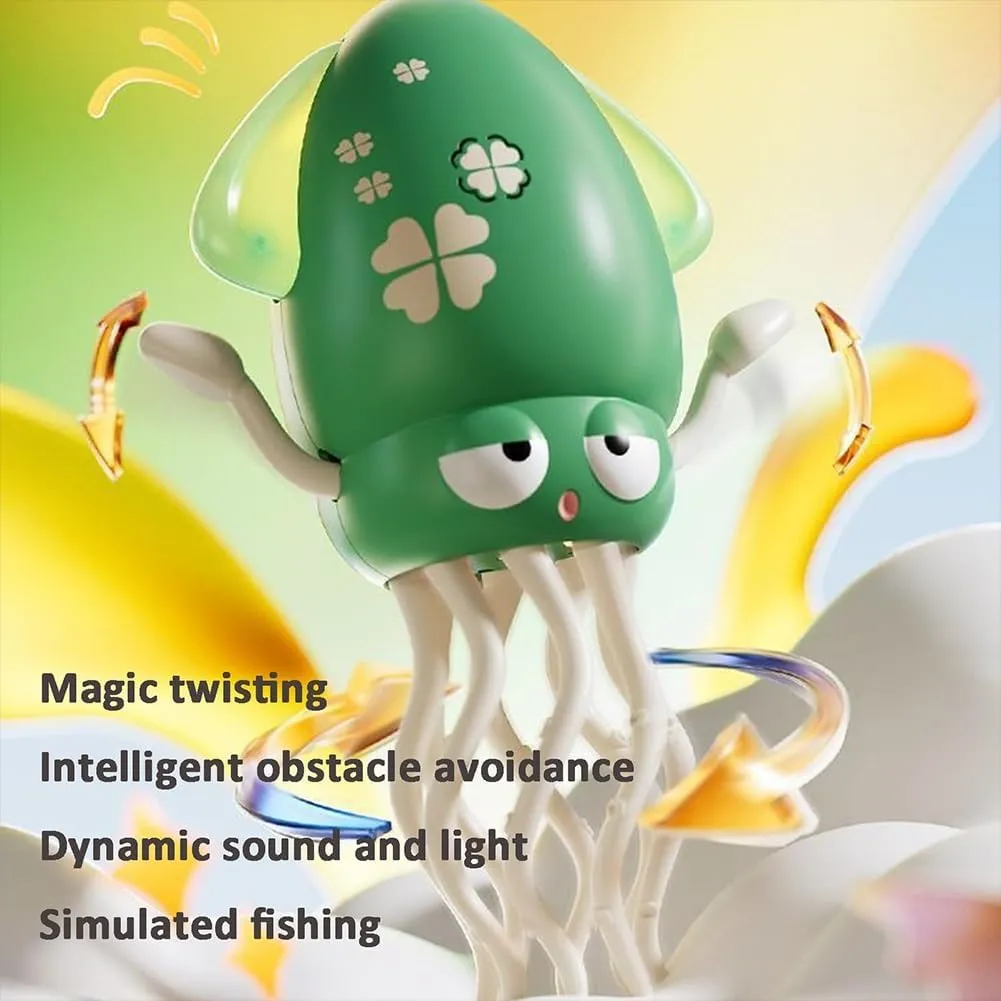 Smart Tentacle Explorer, Electric Dancing Octopus Toy, Automatic Playful Wiggly Wonder Octopus, Magical Crawling Moving Squid with LED Lights & Music, Smart Interactive Magic Mover(Pink)