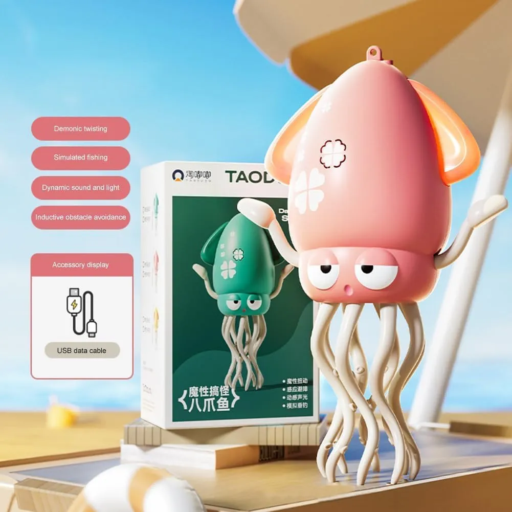 Smart Tentacle Explorer, Wiggly Wonder Octopus, Dancing Octopus, Electric Automatic Obstacle Avoidance Octopus, Crazy 8-Leg Action Octopus, Smart-Tentacle Pet Toys (Green)