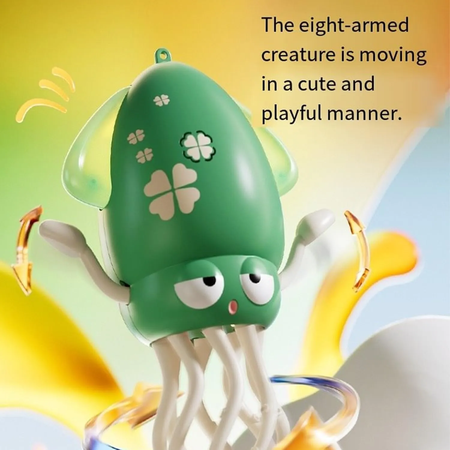 Smart Tentacle Explorer, Wiggly Wonder Octopus, Dancing Octopus, Electric Automatic Obstacle Avoidance Octopus, Crazy 8-Leg Action Octopus, Smart-Tentacle Pet Toys (Green)
