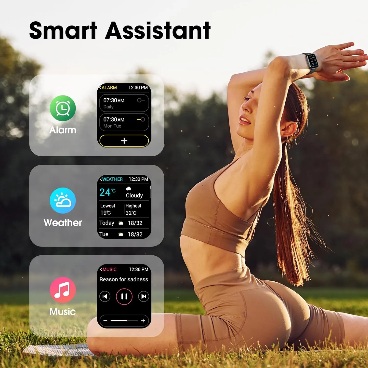 Smart Watch (Answer/Make Call) for Women Men, Fitness Tracker with Heart Rate, Blood Oxygen, Sleep Tracker, IP68 Waterproof Fitness Watch Step Calorie Counter Pedometer Compatible iPhone & Android