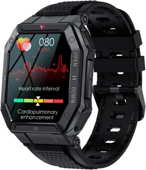 Smart Watch for Google Pixel 6 Pro Military Smart Watch for Men (Answer/Make Call), 1.85in HD Tactical Sports Rugged Smartwatch, Fitness Tracker Watch for Android/iOS Phones - Black