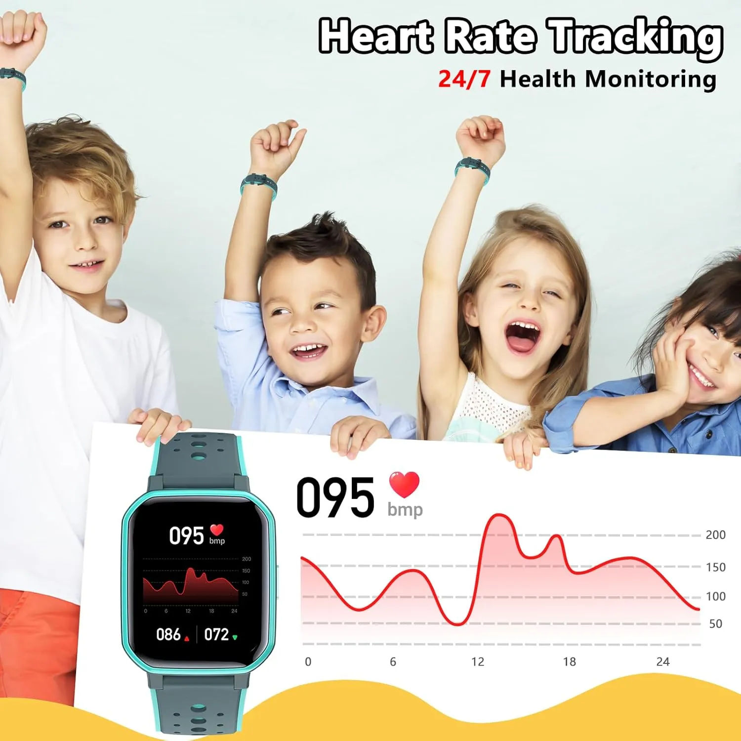 Smart Watch for Kids Teens, No Phone Needed Fitness Tracker Boy Girls Watch with 19 Sport Modes, Pedometer, Sleep Monitor, Kids Watch Birthday Gifts Toy Gift for Girls Boys 6-16 (Green)