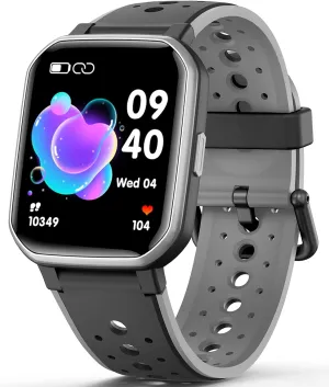 Smart Watch for Kids Teens, No Phone Needed Fitness Tracker Boy Girls Watch with 19 Sport Modes, Pedometer, Sleep Monitor, Kids Watch Birthday Gifts Toy Gift for Girls Boys 6-16 (Silver)