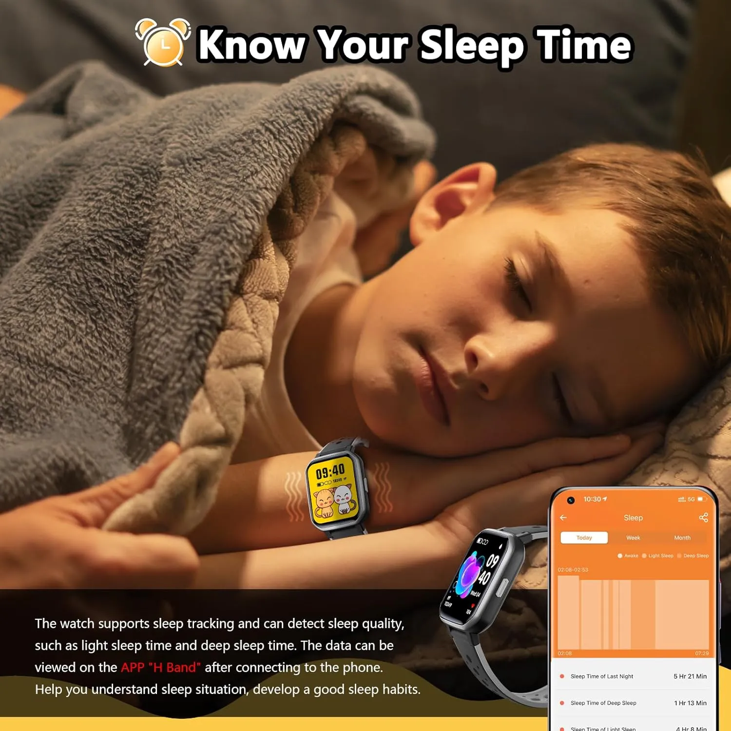 Smart Watch for Kids Teens, No Phone Needed Fitness Tracker Boy Girls Watch with 19 Sport Modes, Pedometer, Sleep Monitor, Kids Watch Birthday Gifts Toy Gift for Girls Boys 6-16 (Silver)