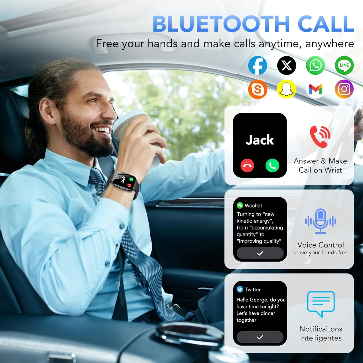 Smart Watch for Men Women, 1.96" Smartwatch (Answer/Make Call), IP68 Waterproof Fitness Tracker, 112  Sport Modes Smartwatches for Android iOS, Black​