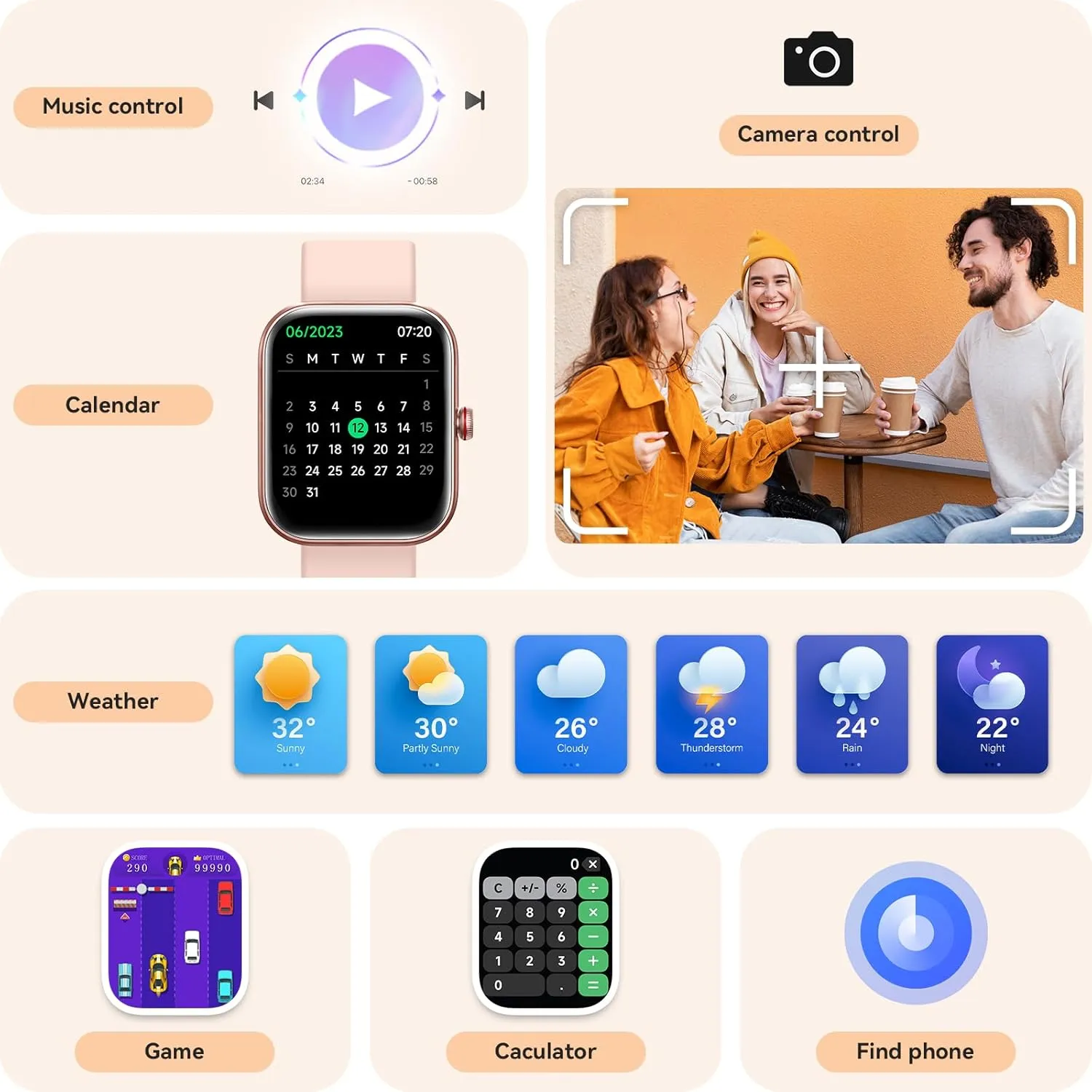 Smart Watch for Women, Smartwatch for iPhone & Android Bluetooth (Answer/Call) Built-in Alexa, 1.91" HD Fitness Tracker with 105  Sport Modes, IP68 Waterproof, Sleep/Heart Rate/SpO2/Stress Monitor