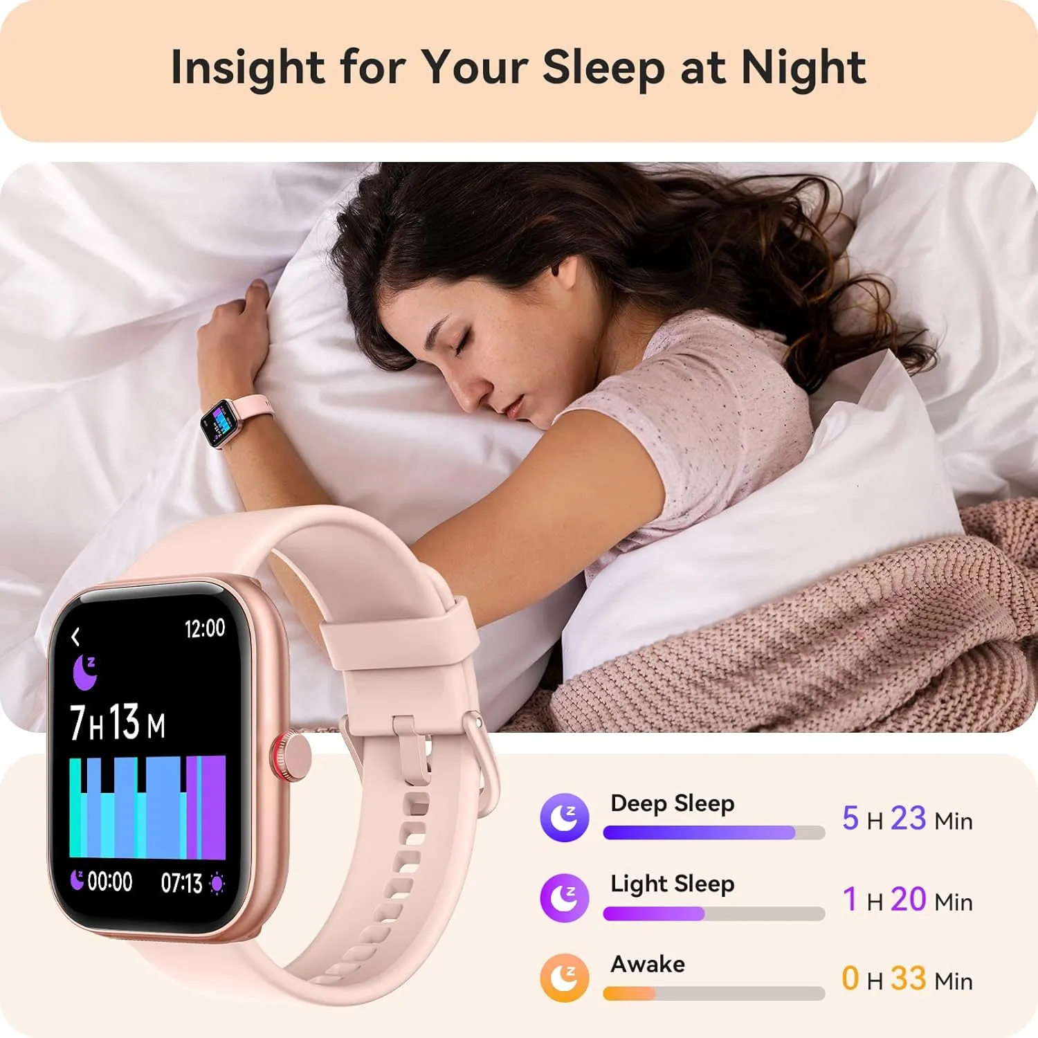 Smart Watch for Women, Smartwatch for iPhone & Android Bluetooth (Answer/Call) Built-in Alexa, 1.91" HD Fitness Tracker with 105  Sport Modes, IP68 Waterproof, Sleep/Heart Rate/SpO2/Stress Monitor