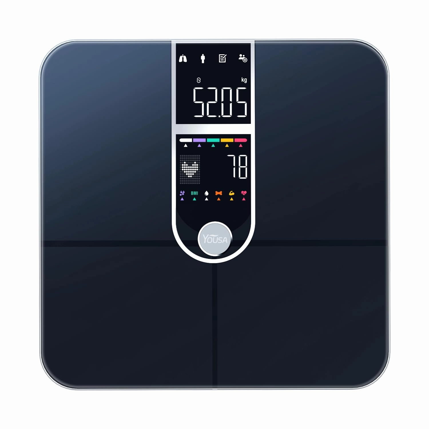 Smart Scales for Body Weight, Dual Screen Display Digital Bathroom Scale High Accuracy Analyze 17 Body Composition Metrics Weight Watchers Scale for Body Weight Fat