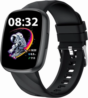 Smart Watch for Kids, Fitness Tracker with Pedometer, 100  Sport Modes, Heart Rate, Sleep Monitor, Spo2, Calorie Step Counter, Fitness Watch 1.75"HD, Birthday Gifts for Girls Boys Teens 5-16 Black