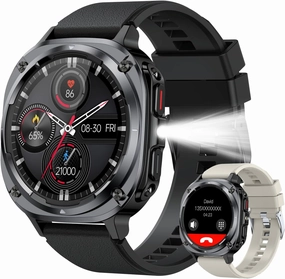 Smart Watch for Men Fitness Tracker: Bluetooth Make Answer Call Digital Mens Watches Waterproof Running Smartwatch for Android Phones iPhone Samsung Compatible Sleep Heart Rate Monitor Step Pedometer