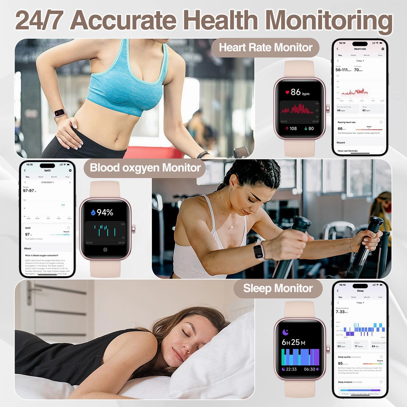 Smart Watch for Men Women with Bluetooth Call,Alexa Built-in Smartwatch,1.83"DIY Dial Fitness Watch with Sleep Heart Rate SpO2 Monitor,100  Sport Mode,IP68 Waterproof Watch Compatible with Android iOS