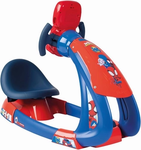 Smoby - Spidey – V8 Driver – Driving Simulation for Children – Sounds and Lights – Adjustable Seat – 370218