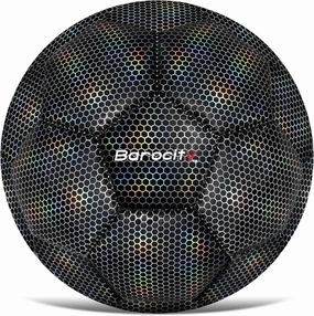Soccer Ball - Premium Boy and Girl Official Match Ball with Cool Reflective Iridescent Rainbow Hex Pattern, Durable, Indoor, Outdoor, Training, Practice, Playtime and Games