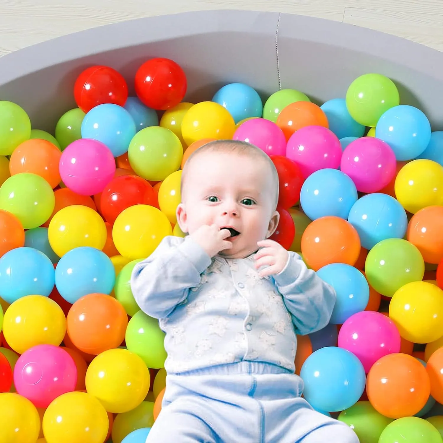 Soft Plastic Ball Pit Balls, 100 200 500pcs Plastic Toy Balls for Kids, Crush Proof Stress Balls for Baby Toddler Birthday Party, Ball Pits Play Tent, Baby Pool Water Toys, Party Decoration