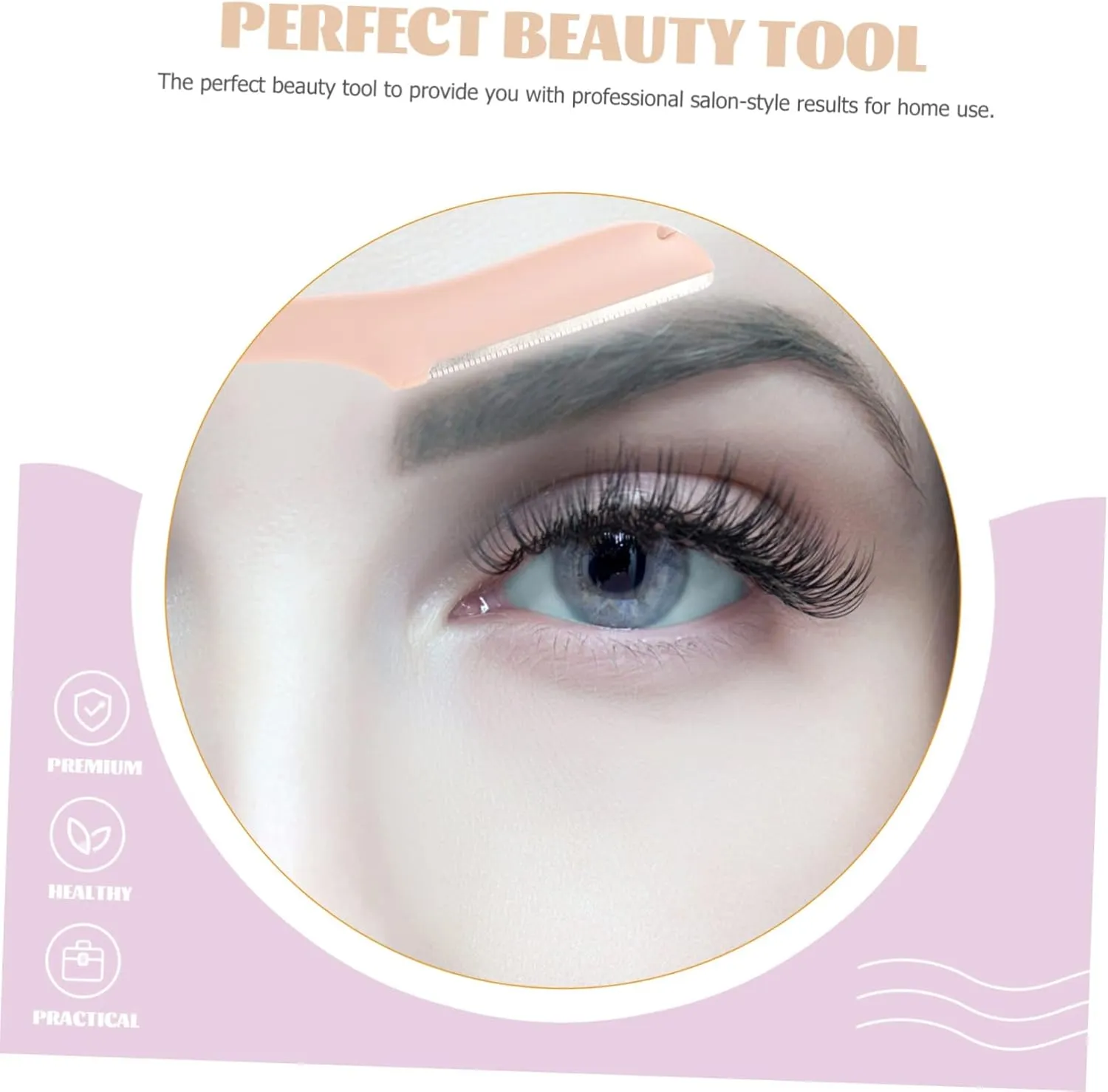 SOIMISS 12pcs Women's Eyebrow Trimmers Portable Makeup Accessories for Eyebrow Grooming Compact Facial Hair Remover Includes Dreamy Romantic Razors for Travel