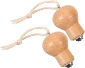 SOIMISS 2pcs Face Massage Roller Handheld Skin for Facial Care Tool for Relaxation and Improved Absorption Light Bulb Design for Home Use