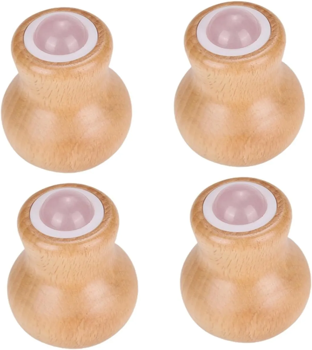 SOIMISS 4pcs Jade Face Roller for Facial Massage and Neck Relaxation Reusable Skincare Tool for Puffiness Reduction and Muscle Relaxation for Self-Care and Wellness