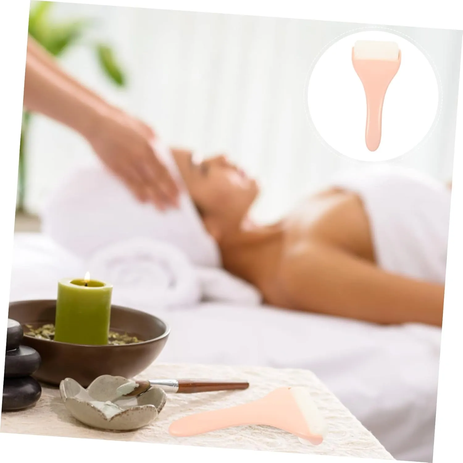 SOIMISS Face Eye Massage Roller Facial Massaging Tool for Puffiness Relief Dark Reduction and Smoothing Lightweight and Portable Skin Care Device for Easy Use