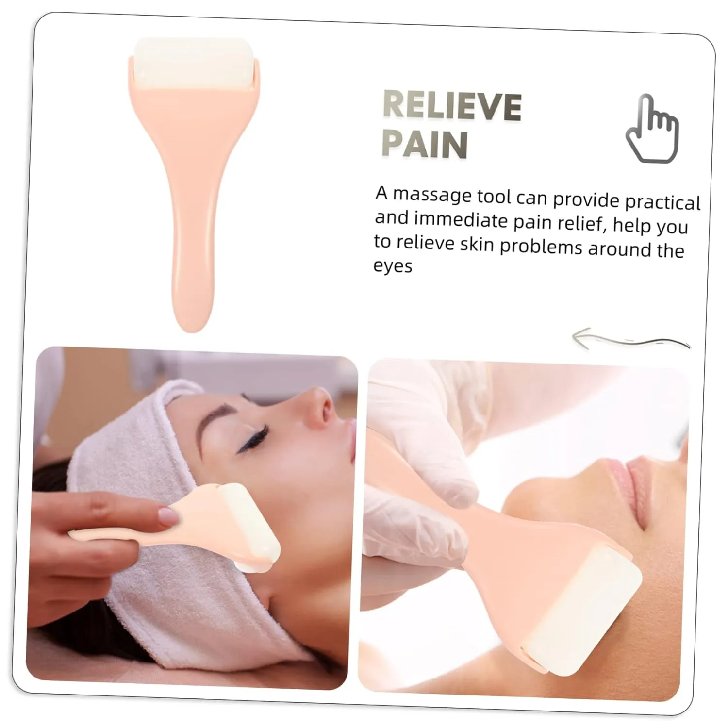 SOIMISS Face Eye Massage Roller Facial Massaging Tool for Puffiness Relief Dark Reduction and Smoothing Lightweight and Portable Skin Care Device for Easy Use