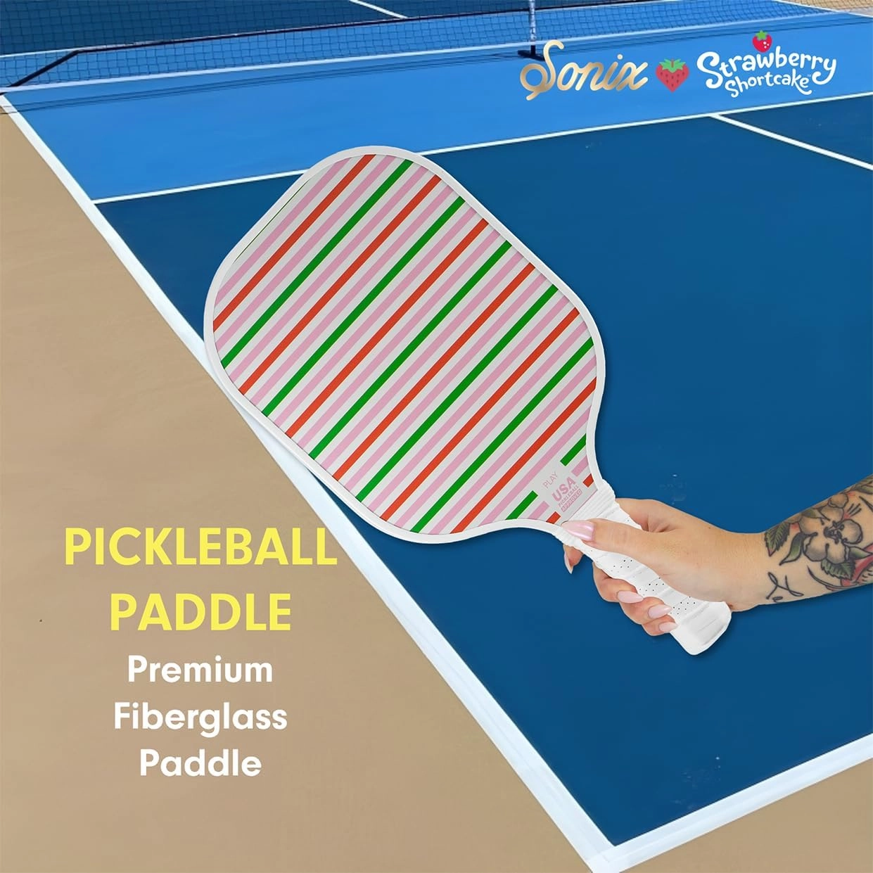 Sonix | USAPA Approved | Premium Pickleball Paddle | Fiberglass Surface, Non-Slip Cushion Grip | Single Pickle Ball Racket