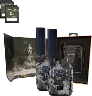 Spartan Camera Gocam 4G LTE Trail Cameras, Free Roaming, Remotely Update Settings, HD Video, Photo, Blackout Flash, Hunting, Security, Surveillance   32GB SD Cards - 2 PK (AT&T)
