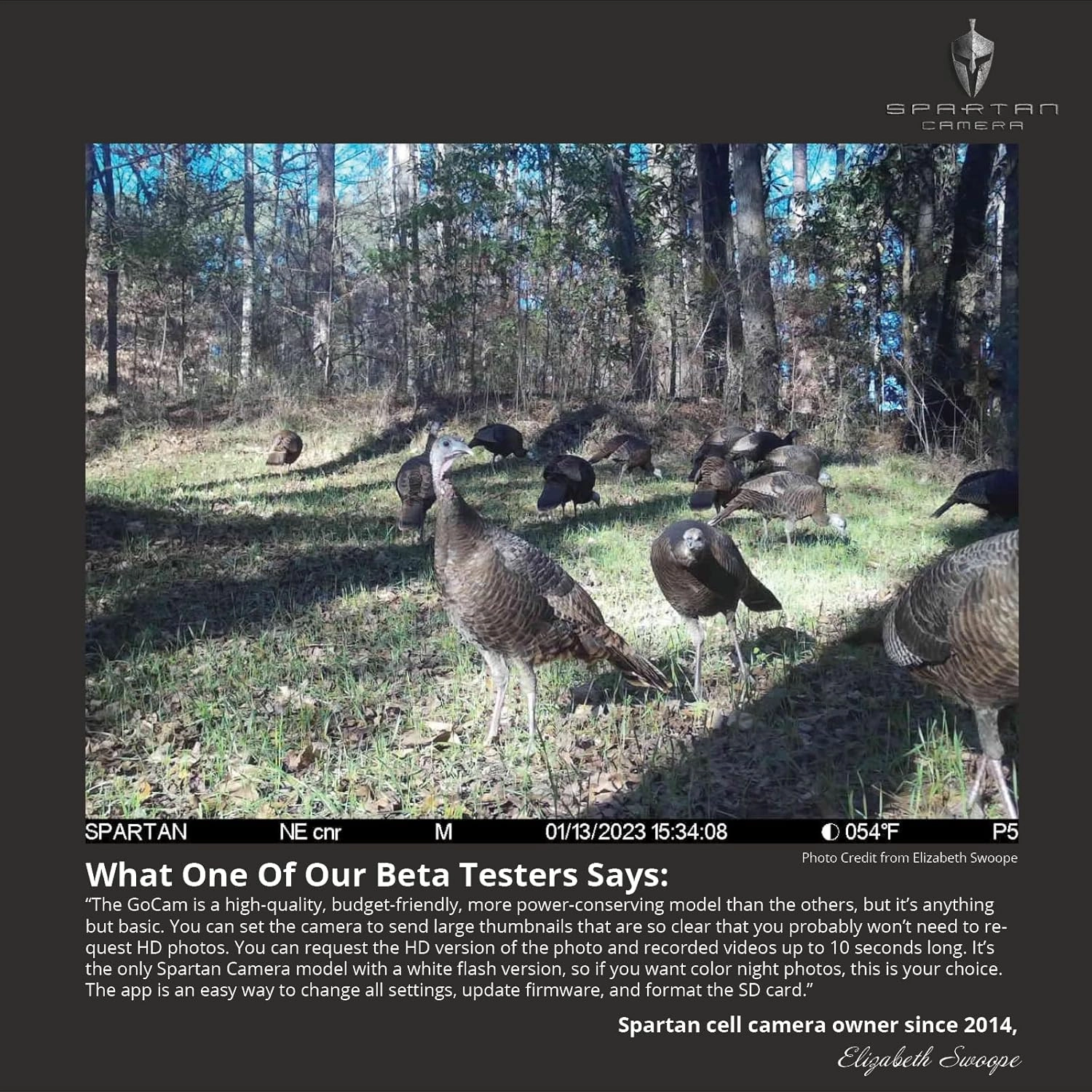 Spartan Camera Gocam 4G LTE Trail Camera, Verizon Certified, Remotely Update Camera Settings, Fully Configurable via App, HD Video, HD Photo, Blackout Flash, Hunting, Security, Surveillance