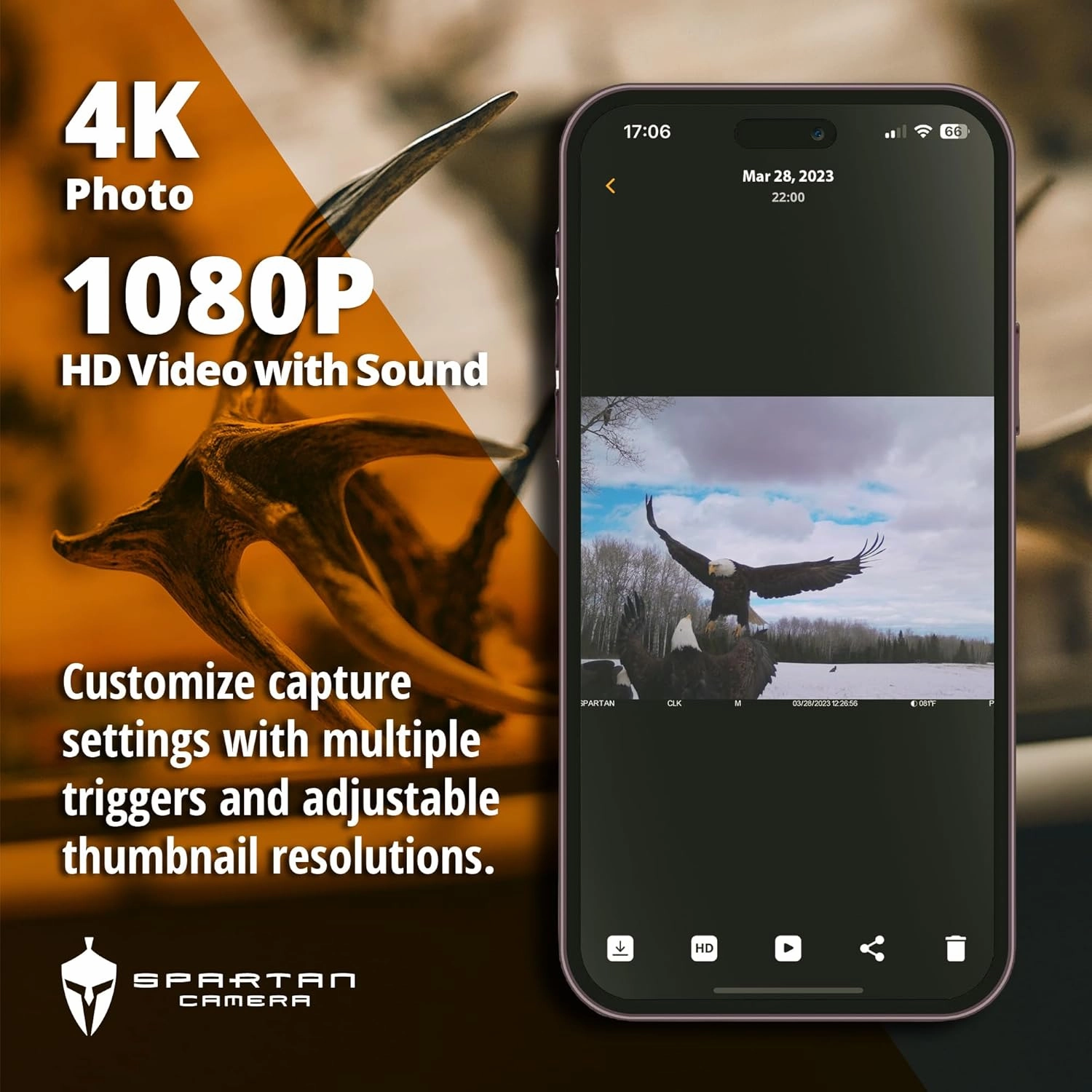 Spartan Camera Gocam 4G LTE Trail Camera, Verizon Certified, Remotely Update Camera Settings, Fully Configurable via App, HD Video, HD Photo, Blackout Flash, Hunting, Security, Surveillance