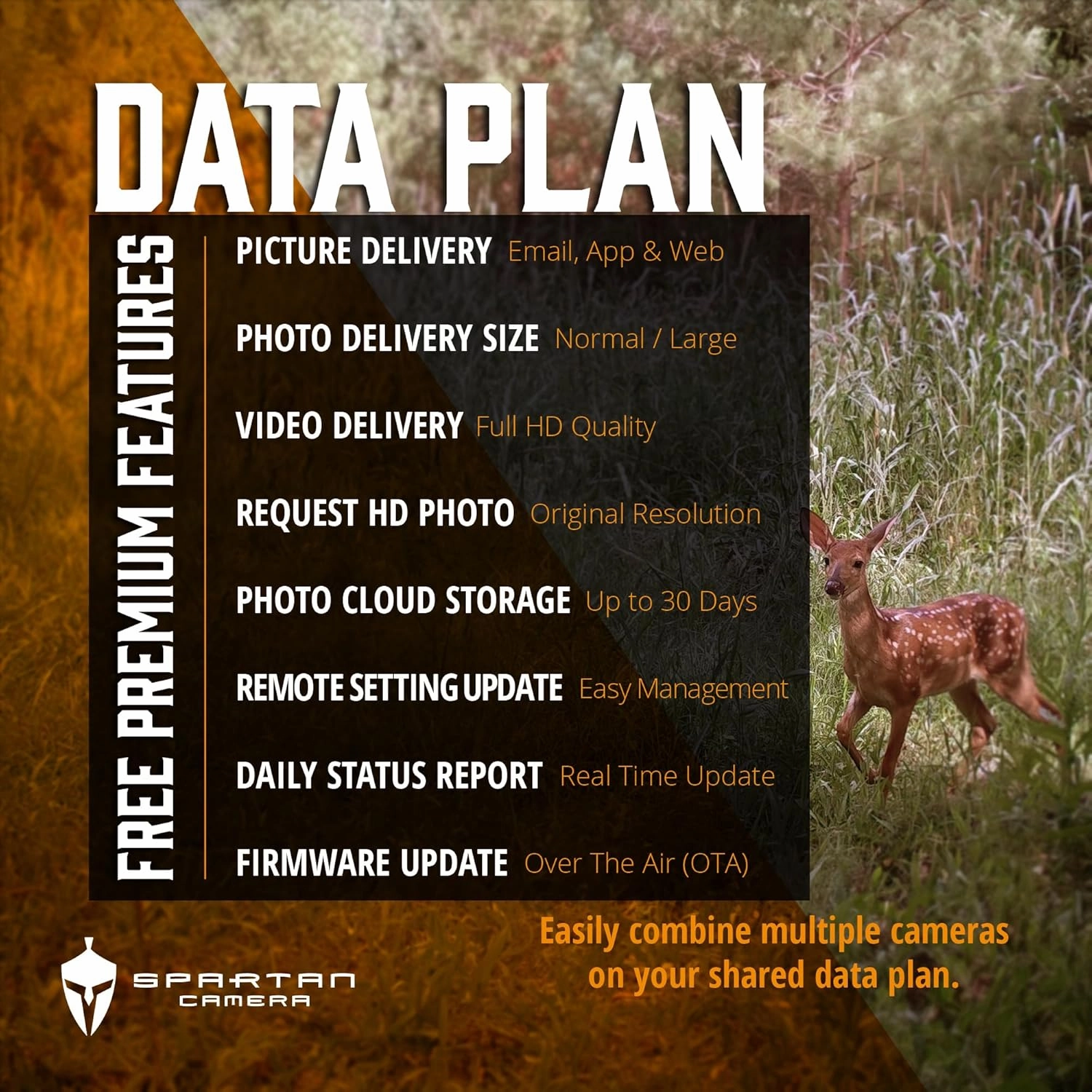 Spartan Camera Gocam 4G LTE Trail Camera, Verizon Certified, Remotely Update Camera Settings, Fully Configurable via App, HD Video, HD Photo, Blackout Flash, Hunting, Security, Surveillance