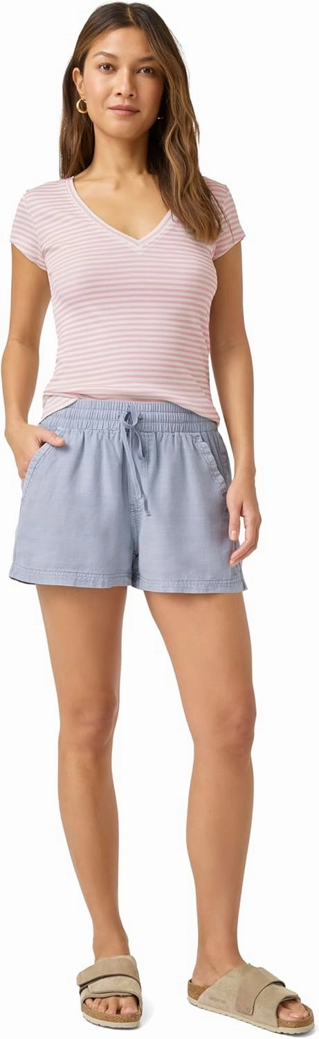 Splendid Women's Faye 1x1 V Neck Tee