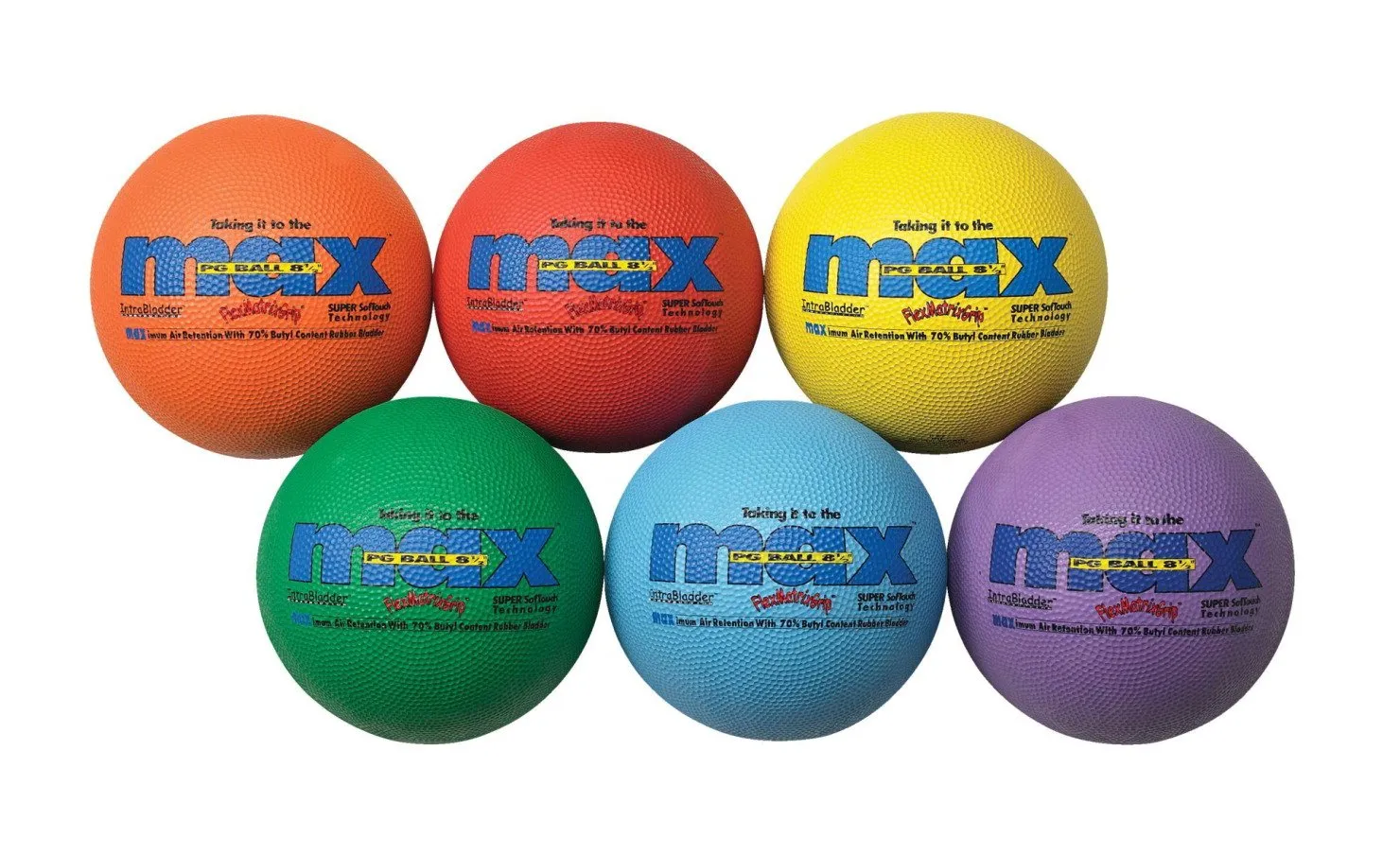 SportimeMax FlexMatrix Playground Balls - 8 1/2 inch - Set of 6