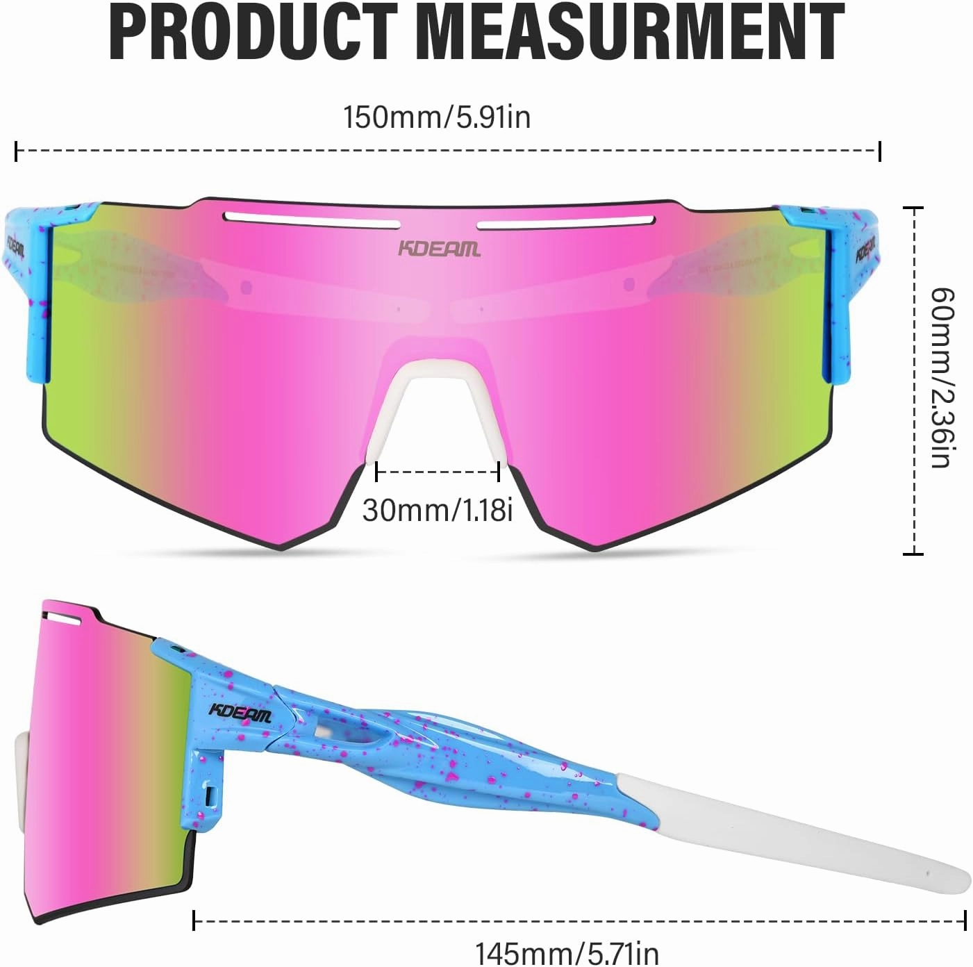 Sports Polarized Sunglasses for Women Men, UV400 Cycling Goggles Baseball Running Fishing Outdoor Windproof Eyewear