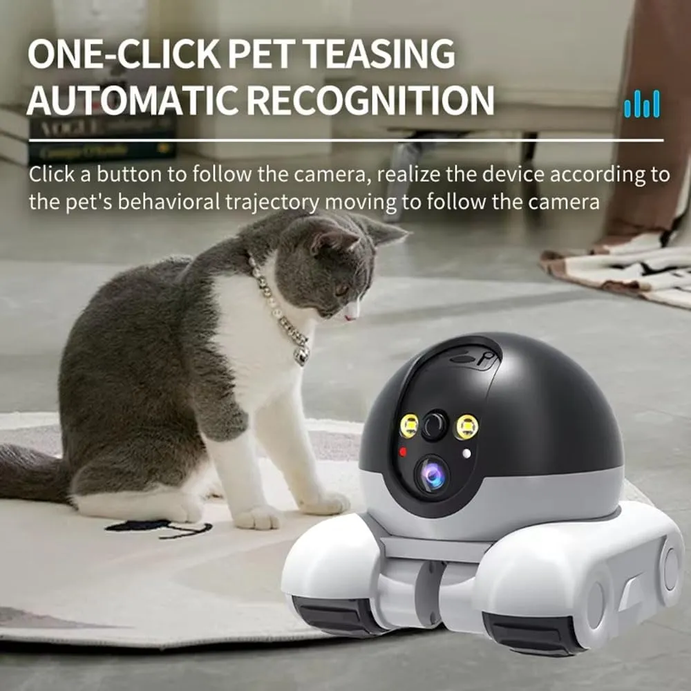 Spymate Robot, Blinky Bot Camera, Robot Camera On Wheels, 1080p Hd Indoor Movable Security Cameras, App Remote Control, Ultra-Long Battery Life Observe Pets and Family Members (32g)