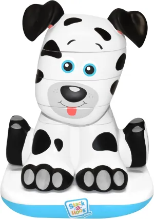 Stack-a-Roos Dalmatian Puppy by Salus Brands - Animal Stacking Toy, Educational Early Learning Toy for Infants Babies Toddlers, Age 12  Months - Great Baby Gifts, STEM Toy