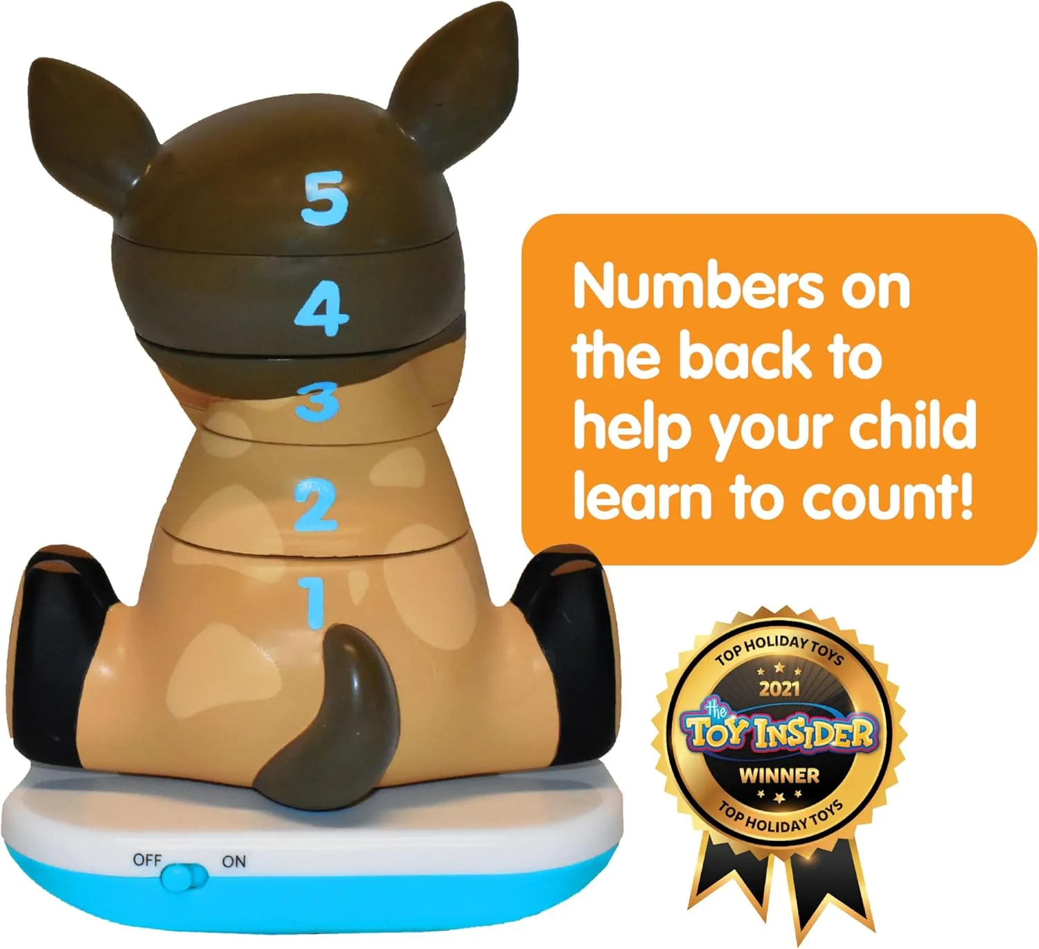Stack-a-Roos Shepherd Puppy by Salus Brands - Animal Stacking Toy, Educational Early Learning Toy for Infants Babies Toddlers, Age 12  Months - Great Baby Gifts, STEM Toy