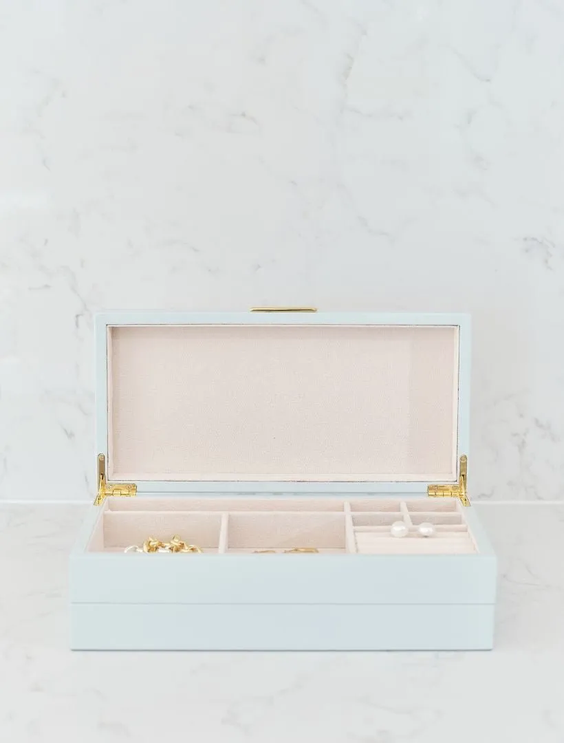 Stacking Lacquered Jewellery Box Blue Large