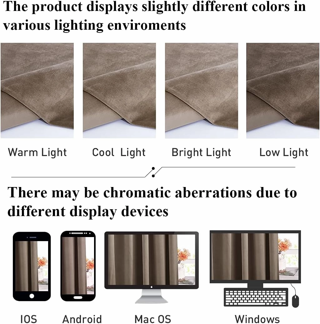 StangH Taupe Velvet Curtains 96 inches Long Total Blackout Liner Heavy Thick Panels Hook Belt Back Tab Thermal Insulated Drapes for Living Room Sliding Door, W52 x L96, 2 Panels