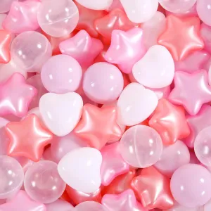 Star Ball Pit Balls for Toddlers- 100 Pcs Crush Proof Plastic Toy Balls for Toddler Ball Pool, Ballpit Play Tent, Baby Pool Water Toys, Christmas Party Decoration, Photo Props