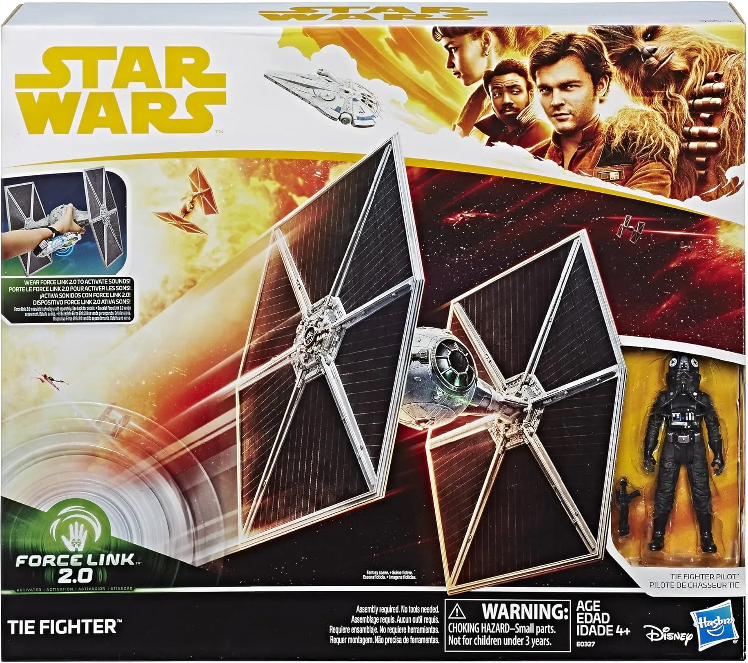 STAR WARS Force Link 2.0 Tie Fighter & Tie Fighter Pilot Figure