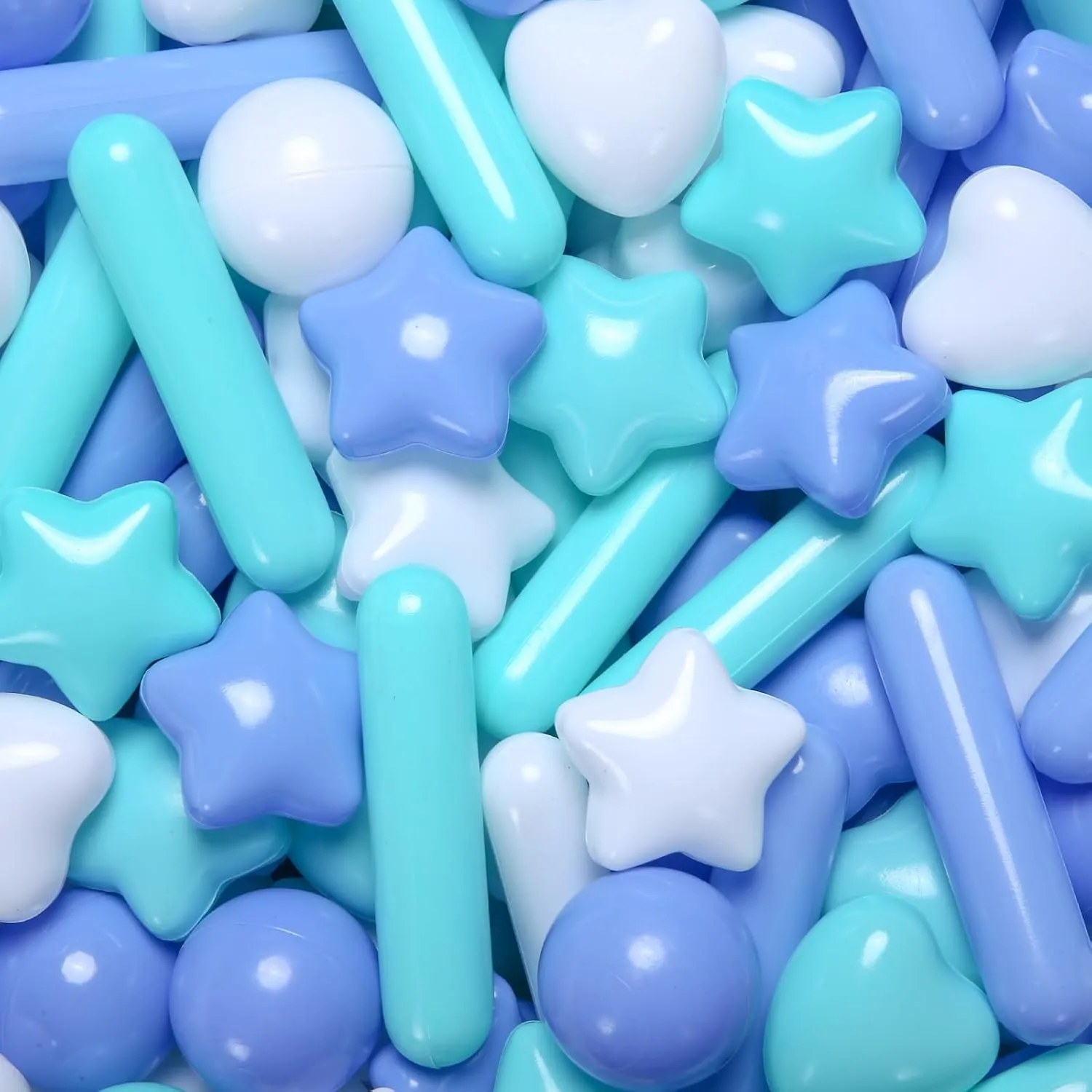 STARBOLO 500pcs Ball Pit Balls for Toddlers - Macaron Ball Pit Balls Crush Proof Plastic Toy Balls for Toddlers Ball Pits, Ball Pit Play Tent, Baby Pool Water Toys,500pcs(Blue,Green,White)