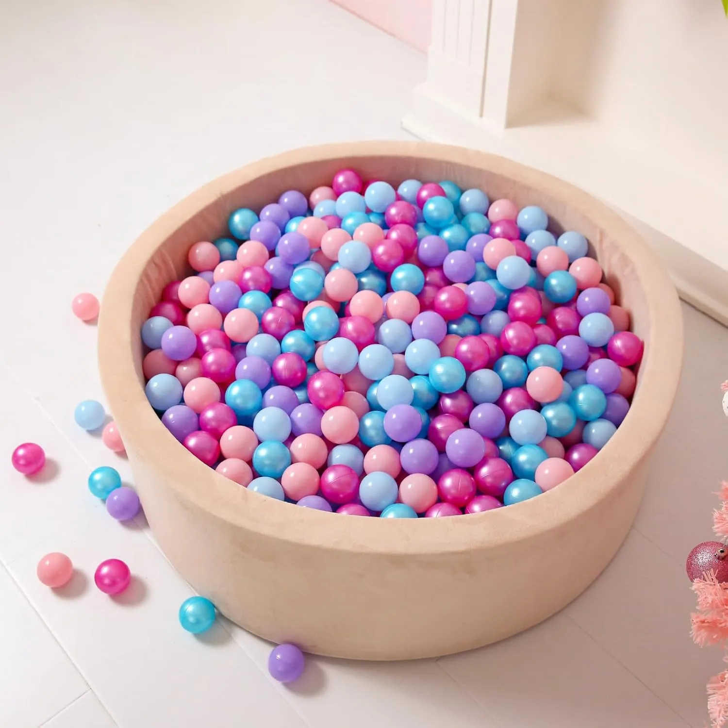 STARBOLO Ball Pit Balls 100 170 Bulk Pack - Crush Proof Non Toxic Plastic Balls Baby Girls Boy Kids Ball Pit | Play Tent Dogs Playhouse Playpen Party,2.2inches.