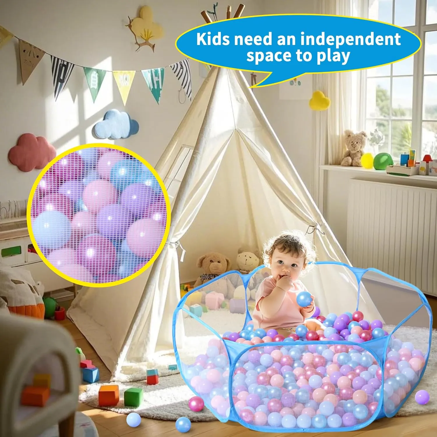 STARBOLO Ball Pit Balls 100 170 Bulk Pack - Crush Proof Non Toxic Plastic Balls Baby Girls Boy Kids Ball Pit | Play Tent Dogs Playhouse Playpen Party,2.2inches.