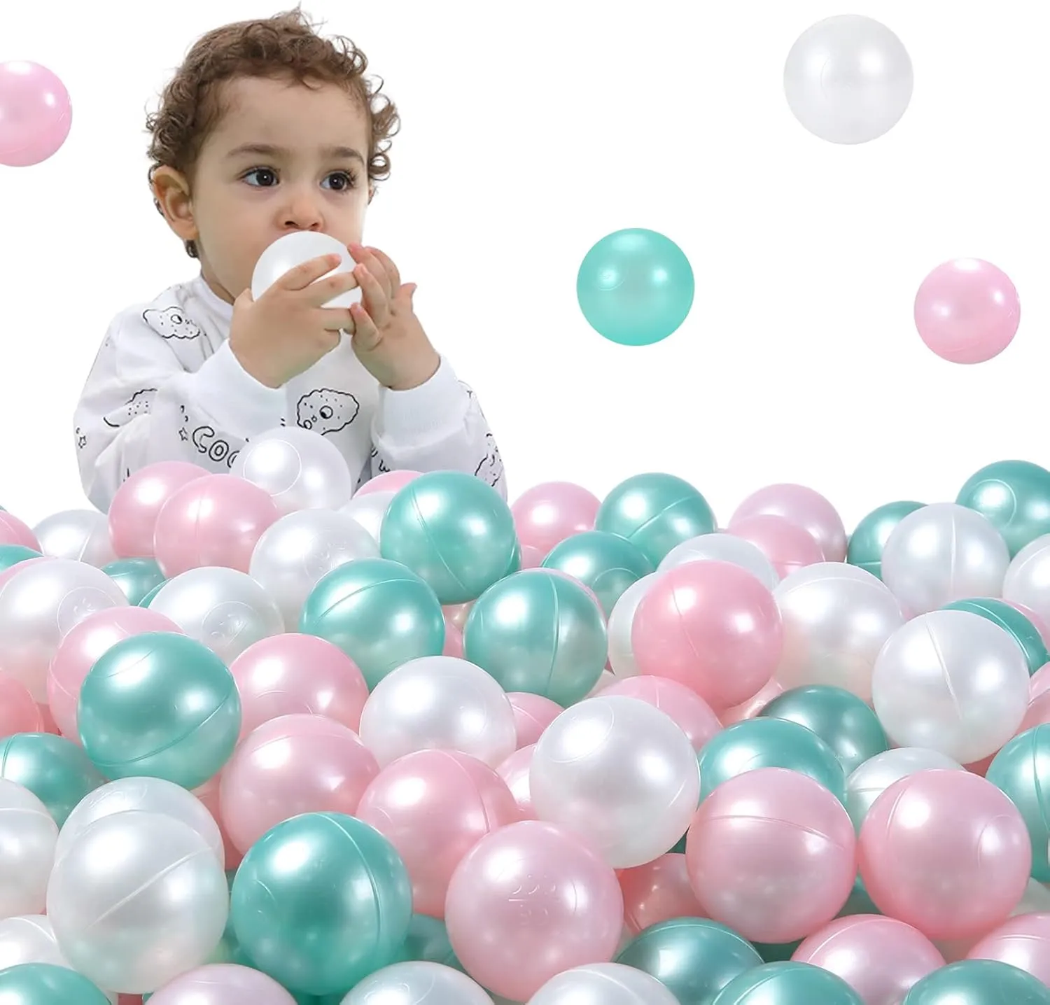 STARBOLO Ball Pit Balls for Kids, Crush Proof Ball Pit Balls Plastic Toy Balls for Ball Pits, BPA Phthalate Free Children's Pool Water Toys for Boys Girls Ball Pits, Party Decoration, Photo Props
