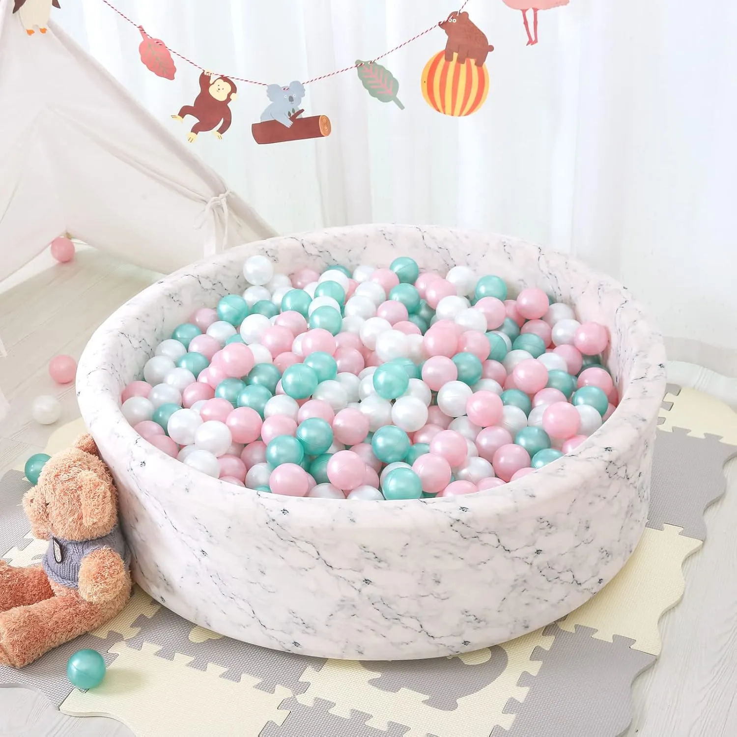 STARBOLO Ball Pit Balls for Kids, Crush Proof Ball Pit Balls Plastic Toy Balls for Ball Pits, BPA Phthalate Free Children's Pool Water Toys for Boys Girls Ball Pits, Party Decoration, Photo Props