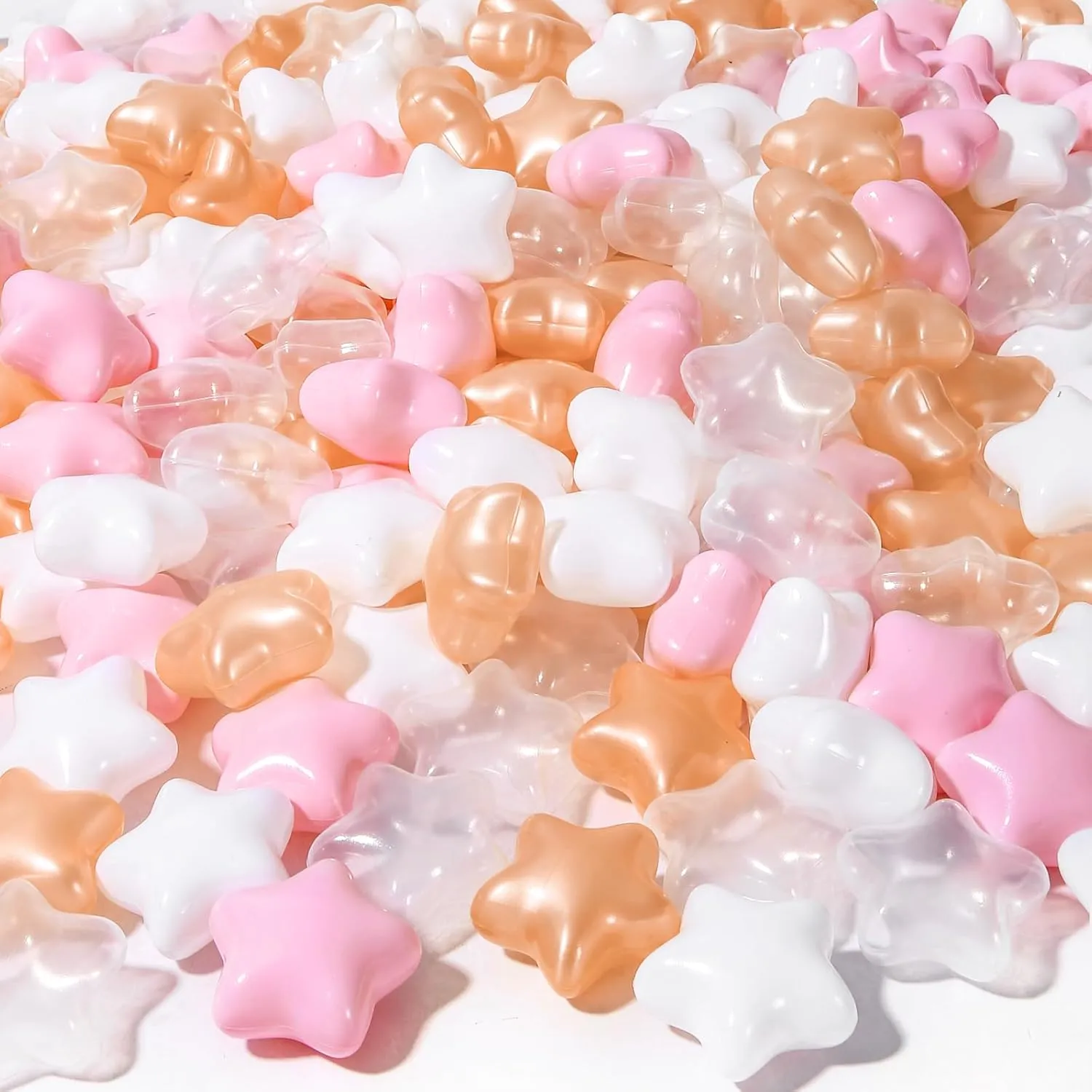 STARBOLO Star Ball Pit Balls for Toddlers -100pcs Stars 2.55-Inch Phthalate Free BPA Free Non-Toxic Crush Proof Play Balls for Play Tent Pool Playhouse Playpen Party Decoration.