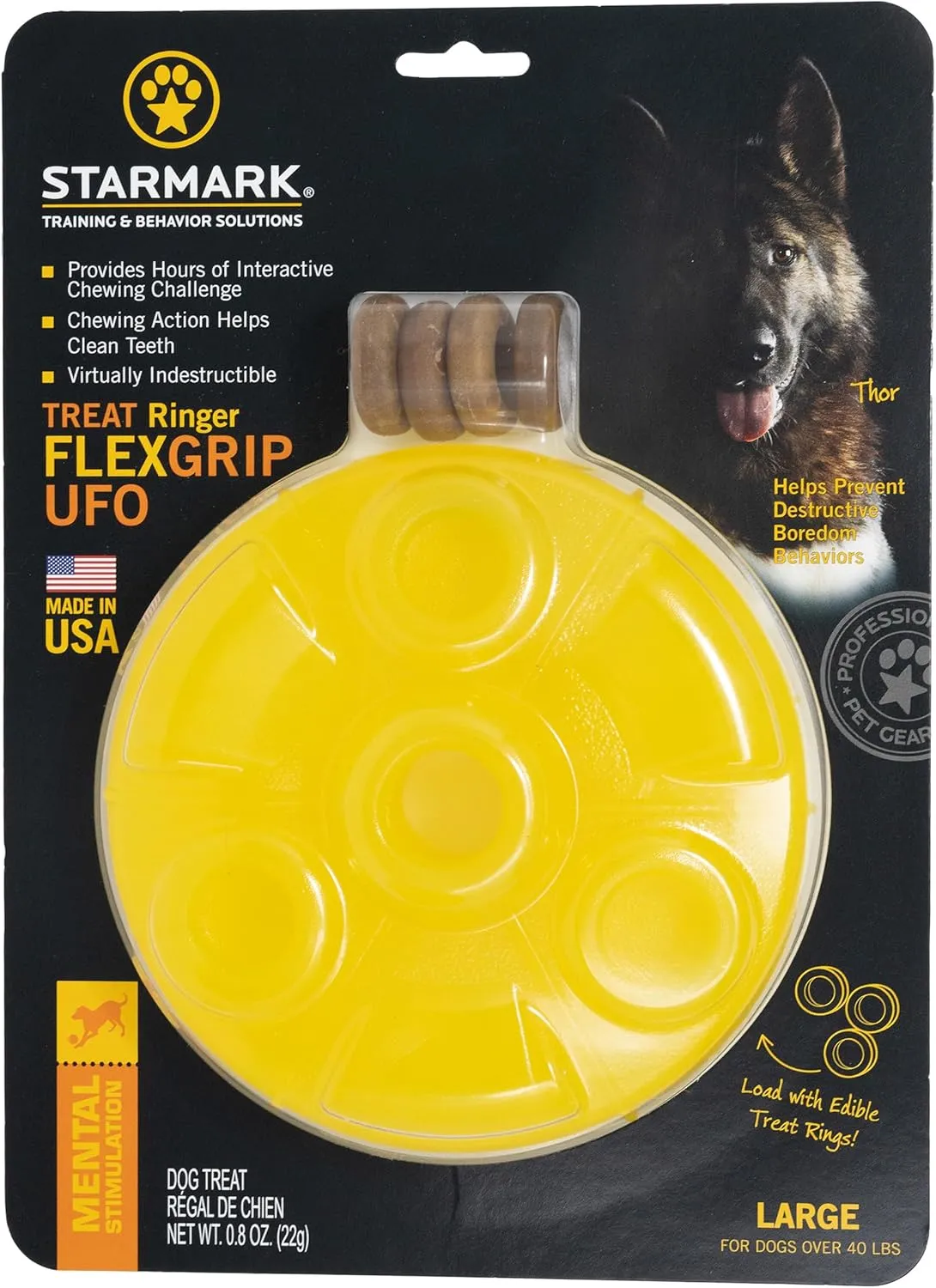 Starmark Treat Ringer FlexGrip UFO Large