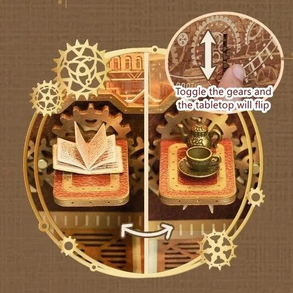 Steampunk Fantasy | Infinite Train Cabin DIY Book Nook Kit | Motion Scene
