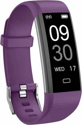 Stiive Fitness Tracker with Heart Rate Sleep Monitor, Daily IP68 Waterproof Activity Tracker with Pedometer Watch, Health Tracker Calories & Step Counter, Fitness Watch (Purple)