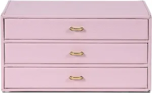 Storage Box Jewelry Organizer Jewelry Box for Women with 3 Drawers Jewelry Organizer Case for Earring Bangle Bracelet Necklace and Rings Storage Jewelry case Jewelry Box