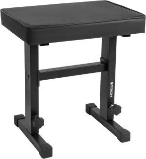 STRICH Piano Bench Adjustable Stool, Music Keyboard Bench Seat, Piano Stool Chair with Padded Cushion for Musicians, Black, SPB-M50 (PU Leather)